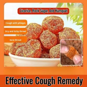 【止咳良方】Candied Kumquat Cough Remedy Licorice Rock Sugar Kumquat Fruit⚡Hot⚡ Rock Sugar Dried Kumquats Licorice Freeze-Dried Kumquats