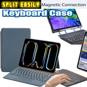 Bluetooth Magnetic Keyboard Case for IPad 7 8 9th 10.2 11th A16 Air 3 10.5 Air 13 11 2024 Detachable Keyboards Cover with Touchpad