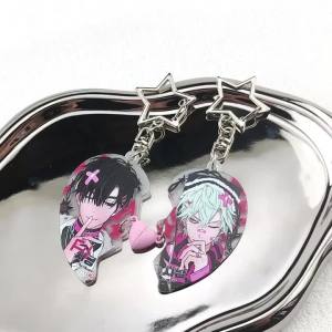 Genshin Impact Jewelry The Dottore Doctor Earrings Cosplay Drop Earrings for Women Men Ear Clip Costume Accessories Earring Gift