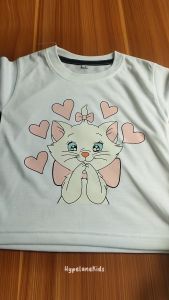 Baju Kaos Anak Perempuan Lucu Import Usia 1 - 10 Tahun Gambar Marie - Hypelane Kids - DTF