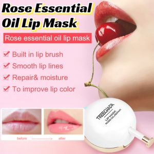 Rose Essential Oil Lip Mask  Nourishing Moisturizing Lip Oil  Anti-drying Fade Lip Lines Lip Mask Lip Balm Lip Care