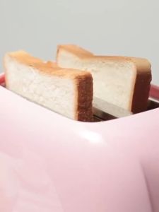 LAHOME 2-Slice Pemanggang Panggangan Roti Bread Bagel Toaster Manual High-Lift Level 6 Gigi Sandwich