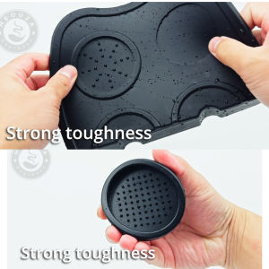 NEOUZA Espresso Coffee Tamper Mat Silicone Powder Press Pad Suitable for Single or Double Slot Durable Multicolour