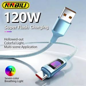 Cáp Sạc Nhanh NNBILI 120W USB A Sang USB C 5A Type C To Type C Dành Cho iPhone 17/16 MacBook Xiaomi Samsung S26 - Cáp Sạc Đồng Bộ Dữ Liệu