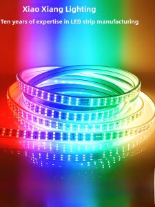 Colorful LED Strip Lights Outdoor Super Bright Neon Changeable Living Room Ceiling Mount Waterproof 220V Home Decor Lighting