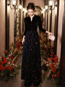 Elegant plus Size Evening Gown Hiding Belly Fat Floor-Length Dresses for Party Conference Host Women in plus Sizes