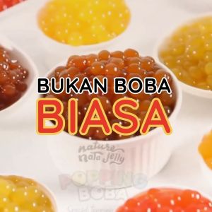 Boba Meletus Dimulut Topping Minuman Instan - Popping Boba Pecah Dimulut Rasa Stroberi 500 Gram | Cocok Untuk Semua Minuman | Popping Boba Nata Jelly