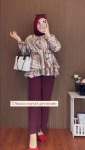 SETELAN WANITA DINARA ONESET WANITA VIRAL KEKINIAN SETELAN WANITA DEWASA MOTIF