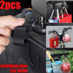 2Pcs Car Seat Hooks Durable Car Back Seat Headrest Hook Hanger Purses Bags Organizer Electric Bike Motorcycle Storage Hook Auto Accessories