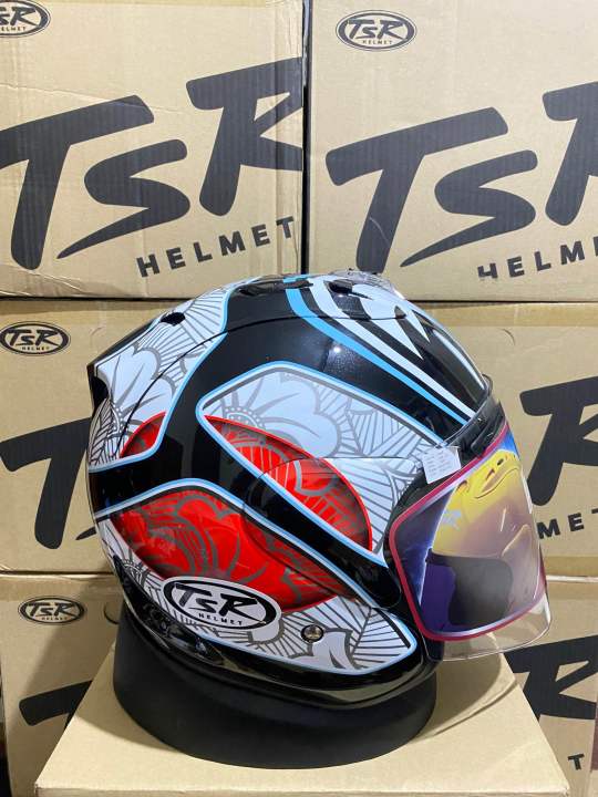 Helm Tsr ram4 motif nakano sakura shinya Helm Open Face Ukuran L