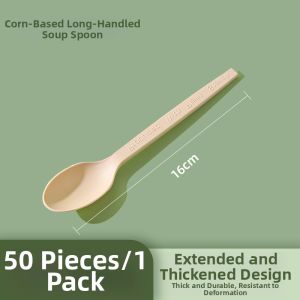 Yunlei | Food-grade Durable Corn-based Long Handle Fork and Spoon