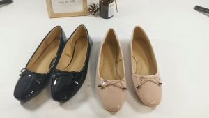 Baellerry New Ballet Bowknot Casual Glossy Flat Shoes For Women