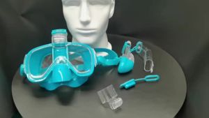 Diving Masks Foldable Anti-Fog Snorkel Mask Set with Full Dry Top System for Free Swim Professional Snorkeling Gear Adults Kids
