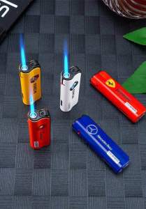 (Combo 5 cái) Bật lửa Hột quẹt thân kim loại in Hình Đẹp các hãng Xe và nhiều kiểu hình giao ngẫu nhiên kiểu dán