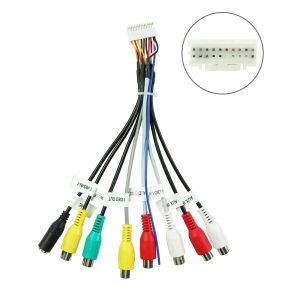 Cáp Điều Khiển Amply Subwoofer Giắc Cắm Nguồn 12V Dây Nối Micro Giắc RCA 20 Chân Giắc CVBS Giắc Aux Dùng Cho Đầu Ra Âm Thanh Video Xe Hơi Android