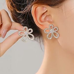 Bông tai xuân hè đơn giản - bong tai dài đính đá EO208.45539 bông tai nữ sang trọng set bông tai nữ sang chảnh bông tay nữ kiểu khuyên tai nữ ngầu đôi bông bông tai nữ hàn quốc BSTKTB - [NaLa Shop]