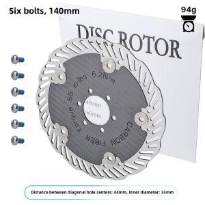 HASSNS | Ultra-light Carbon Fiber Six Bolt Brake Rotor 140/160mm