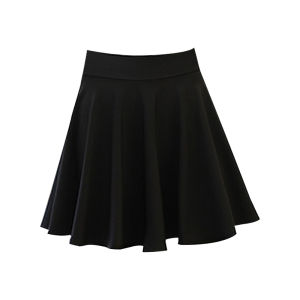 Four-Season Black Square Dance Half Skirt Womens Elastic High Waist plus Size Anti-Light Short Skirt Slimming Versatile Full Skirt