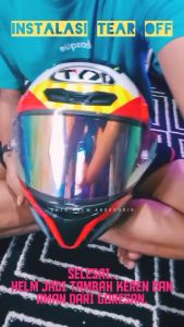 Tear Off Helm KYT NF-R NFR Pelindung Aksesoris Flat Visor Iridium Gold Blue Rainbow Silver Clear