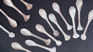 Thìa Muỗng  HAHANCO [CTH567] Bằng Xà Cừ Tự Nhiên Xúc Gia Vị Cà Phê Trứng Cá Xuất Khẩu