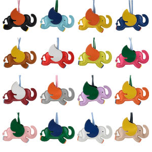 16 สี Flying Wings พวงกุญแจช้างผู้หญิง PU หนังแขวนจี้ตกแต่งสําหรับกระเป๋าพวงกุญแจรถอุปกรณ์เสริมของขวัญ