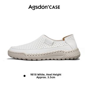 Agsdon | Summer Breathable Lace-up Loafers Mens Shoes