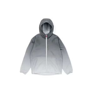 Spring Autumn Korean Fashion 2026 Gray Gradual Zipper Cardigan Hooded Trench Jacket Mens Long-sleeved Casual Versatile Coat