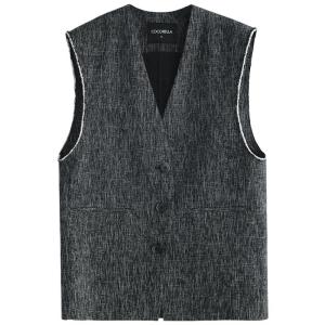 COCO BELLA | Luxury Color Block Trimmed Edge Vest for Women