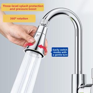 Extension Pressure Boosting Bubbler Filter Anti-Splash Multifunctional Spray Head
