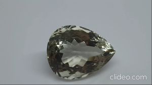 Natural Uruguay Green Amethyst 16.75 Cts. Pear Cut Eye Clean Grade Loose Gemstone