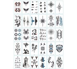 5 lembar tato temporer cowok keren symbol bintang tribal