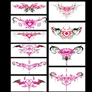 Miếng Dán Hình Mèo Ma Màu Sắc Cho Nữ Chống Thấm Nước Lâu Trôi Gợi Cảm Bụng Dưới Lưng Có Thể Giặt Được Một Lần Sử Dụng