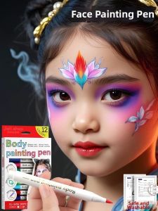 QIFUXING | Child Safe Washable Soft Tip Facial Painting Set