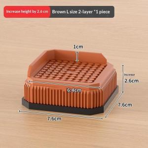 Adjustable-Height Square Furniture Risers: High Load-Bearing Triple Anti-Slip Ideal For Sofa Table And Chair Leg Protection