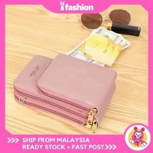 iFASHION 1187 Women Touch Screen Premium Korean Large Capacity Multi Function Mobile Phone Wallet Bag Wanita Beg Bimbit
