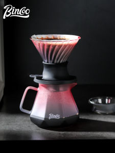 Bincoo Smart Coffee Dripper Set Handbrew Glass Coffee Pot with Filter Home Brewing Equipment Share Mug American Style Coffee Making Tools