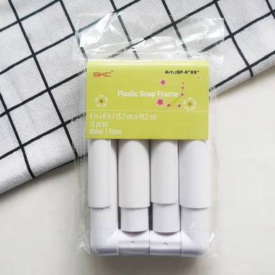 Plastic Cross Stitch Hoop Frame Card Type Embroidery Stand Square Size Needlework Tool Clip Style Fabric Clamp for DIY