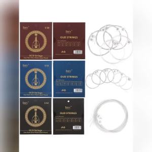 IRIN | IRIN 10/11/12 Oud String Set Clear Nylon Silver Plated Copper Wound PU Anti‑Rust Replacement Strings for Oud Instrument Players