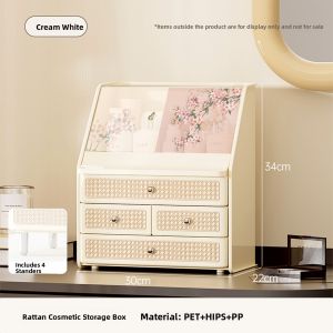 YINSHANG | Large Dustproof Cosmetic Storage Box for Makeup Table