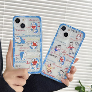 Phone Case OPPO A79 A98 A78 A77 5G A58 A38 A18 A17 A57 A77s A96 A76 4G New 2023 Cartoon Doraemon and Nobita Pattern Transparent Soft Silicone Casing OPPO A79 5G Softcase Cover