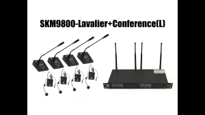 Sennheiser SKM9800 Professional UHF Wireless Microphone System Handheld & Lavalier Conference Mics for Office Meetings Speeches & Stage Events
