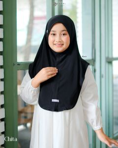 CHITA KIDS Daffi Hijab Khusus Warna Putih Hitam Maroon Seragam Jilbab Kerudung Sekolah Anak SD TK PAUD