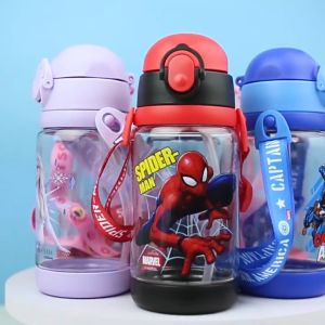 Disney Kids Bottle No BPA 520ml TRITAN Water Bottle Two Covers Straw And Direct Drink Lid Botol Air Budak Sekolah