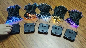 【22M】200LED Christmas Solar String Light Outdoor Festive Waterproof Fairy Lamps Decoration Led Solar Powered Waterproof Black Line Wire Valentines/Christmas Lights Waterproof Solar Fairy Xmas Tree Lights