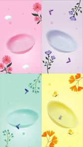 Piring Makan Saji Leitha biggy Dinner Plate Piring Bulat Serbaguna Tempat Kue Roti Snack BPA Free Bahan Plastik murah meriah elecstor3