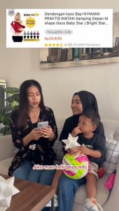 2in1 Gendongan depan model terbaru 2023 bayi kaos GEOS BABY STAR / BRIGHT STAR Gendongan Kaos Kantong gendongan bayi baby depan kangguru Selendang bayi BY-76-GB