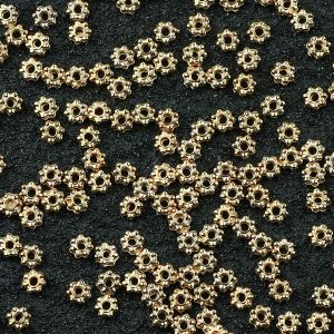 100/400pcs 4mm Alloy Color Snowflake Shape Spacer Loose Beads For DIY Jewelry Making Bracelets Necklaces Crafting Supplies