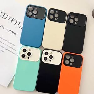 ELEVEN 2 Mixed color skin-feel fashion shockproof case soft gel window camera protection case for iPhone 14 13 12 11 Pro Max.