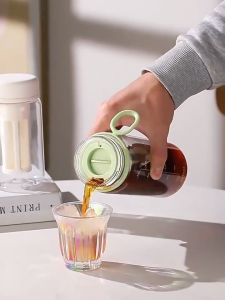 Monqiqi 600ml แก้วกาแฟชงเย็น ขวดชงกาแฟสกัดเย็น Cold Brewกาแฟชงเย็น มีตัวกรองสามารถชงชาได้