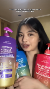 LUXE ORGANIX Serum Whitening Body Wash – Moisturizing Brightening Shower Gel for Smooth Glowing Skin